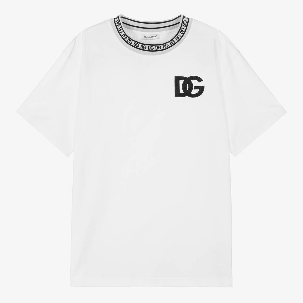 Dolce & Gabbana - Weißes Teen Baumwoll-T-Shirt (J) | Childrensalon