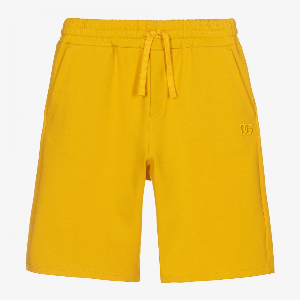 Dolce & Gabbana - Teen Boys Yellow Jersey Shorts | Childrensalon