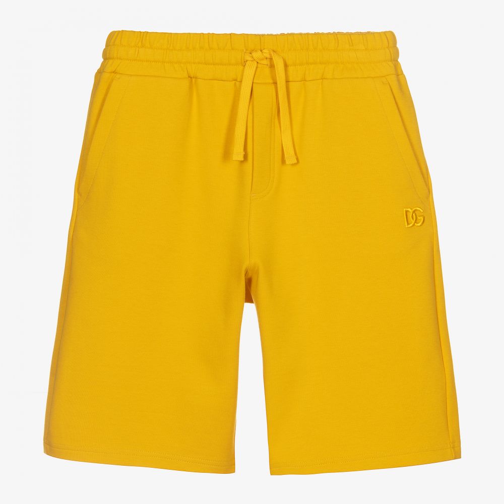 Dolce Gabbana Teen Boys Yellow Jersey Shorts Childrensalon