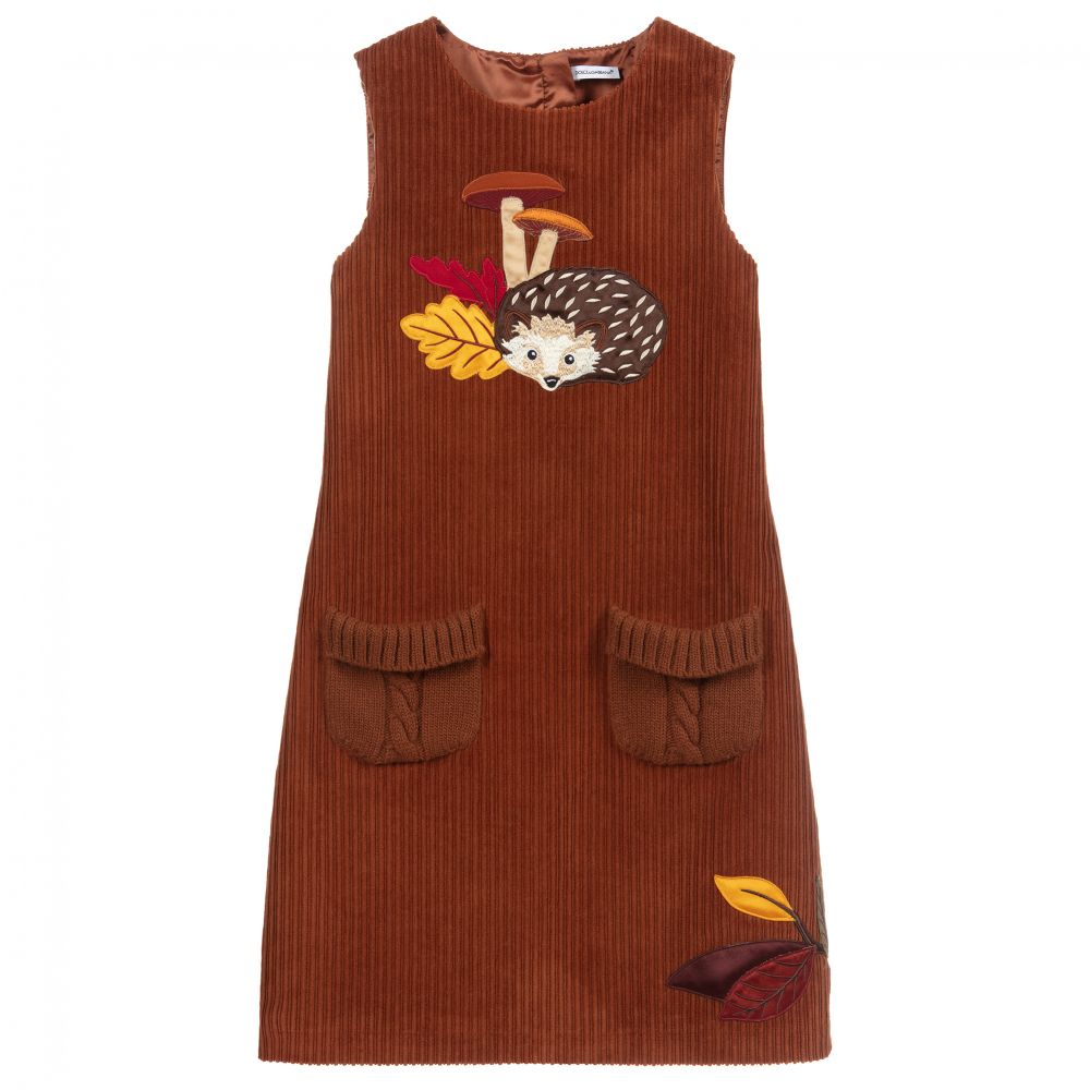 Dolce & Gabbana - Teen Brown Corduroy Dress | Childrensalon