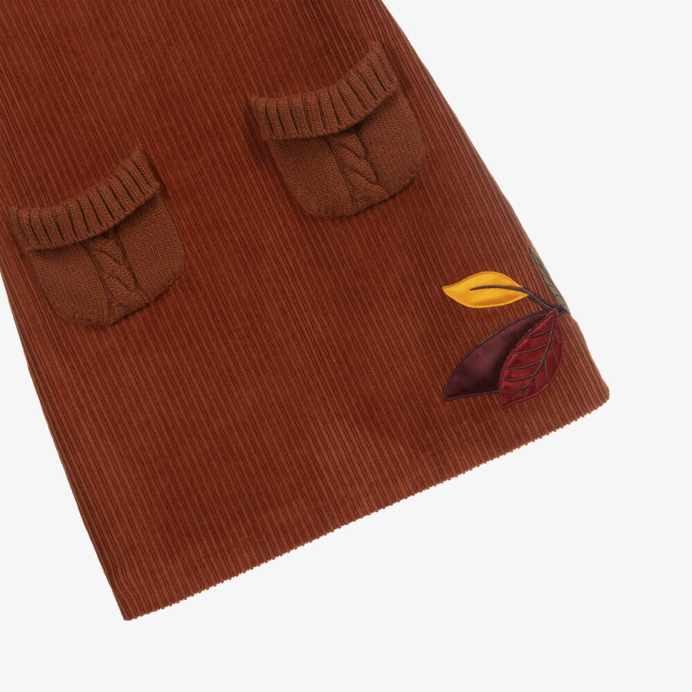 Dolce & Gabbana-Teen Brown Corduroy Dress | Childrensalon Outlet