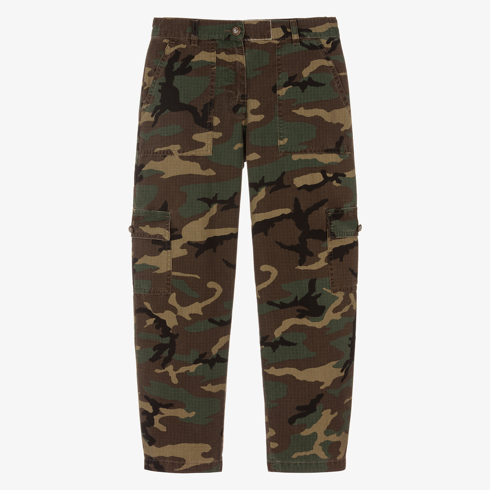 Dolce & Gabbana - Teen Camouflage Cargo Trousers | Childrensalon