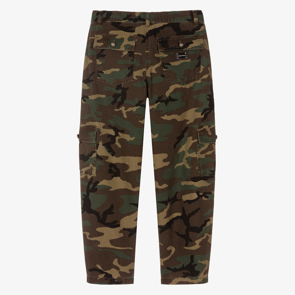 Dolce & Gabbana-Teen Camouflage Cargo Trousers | Childrensalon Outlet