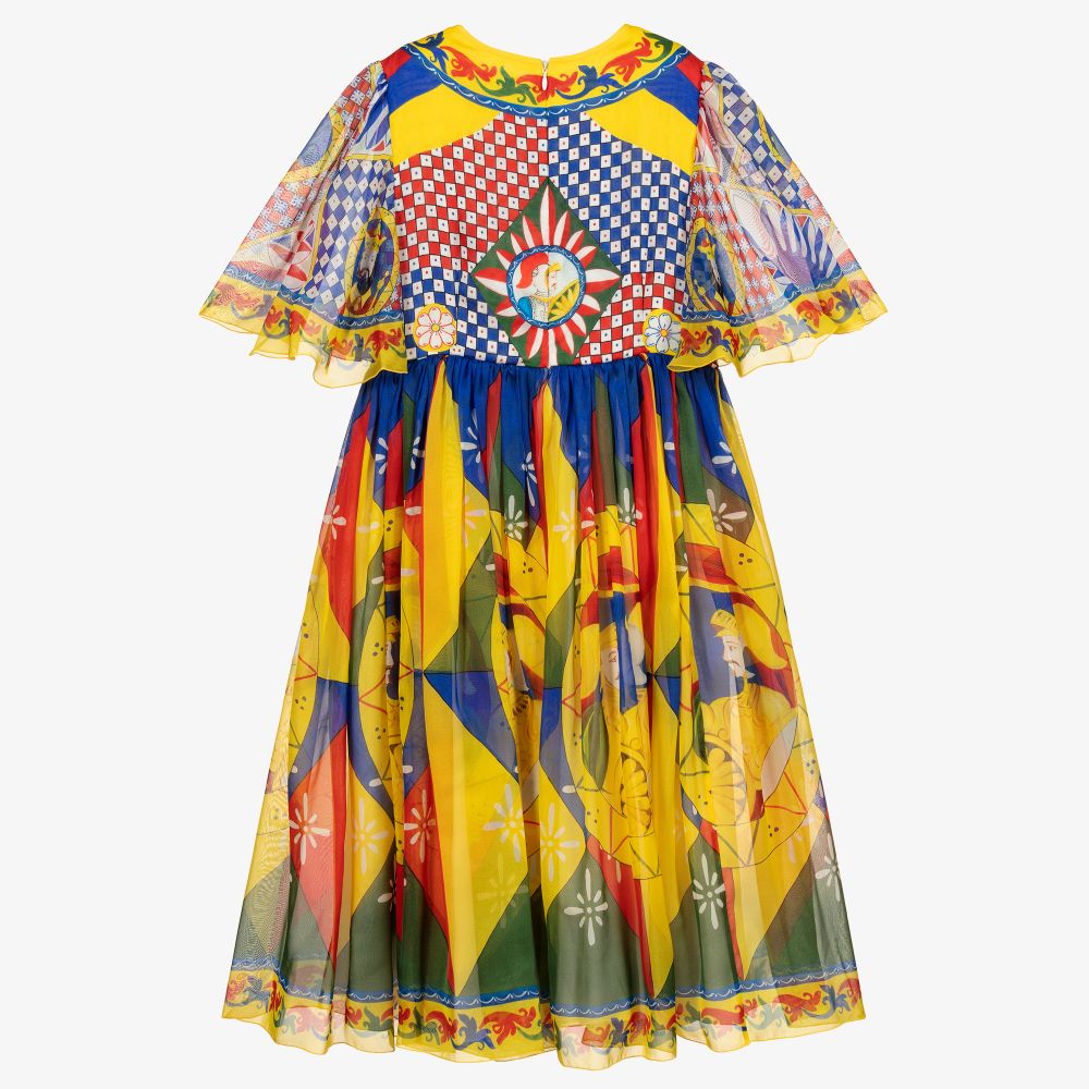Dolce & Gabbana-Teen Carreto Silk Dress | Childrensalon Outlet