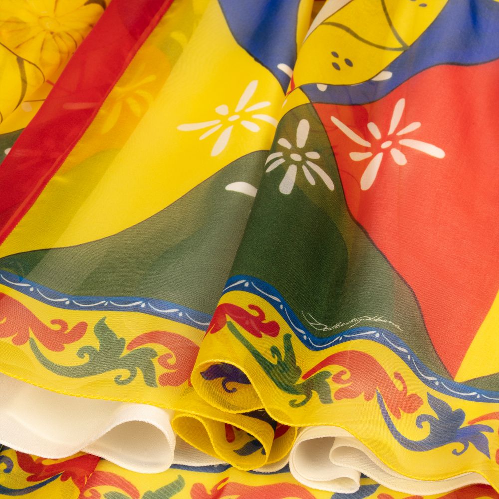 Dolce & Gabbana-Teen Carreto Silk Dress | Childrensalon Outlet