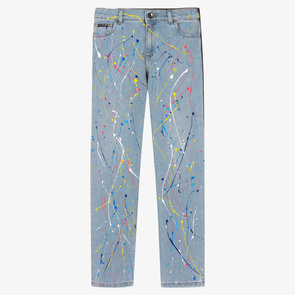 Dolce & Gabbana - Teen Jeans mit Farbspritzern | Childrensalon