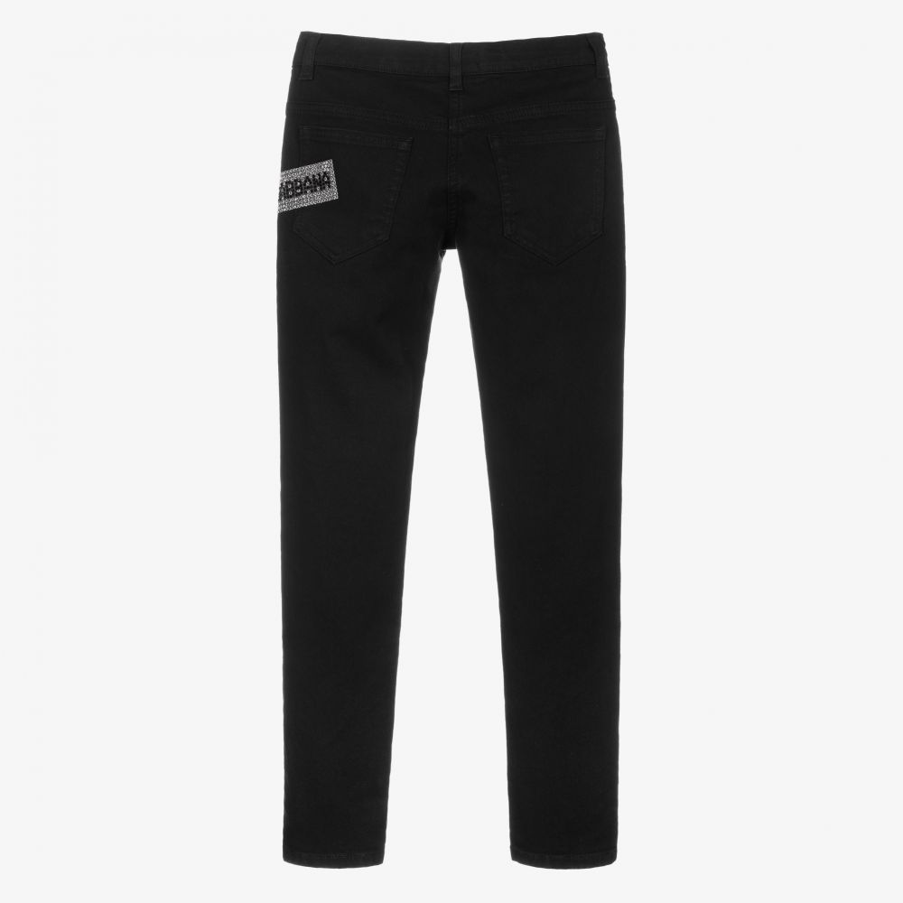 Dolce & Gabbana-Teen Diamanté Logo Jeans  | Childrensalon Outlet