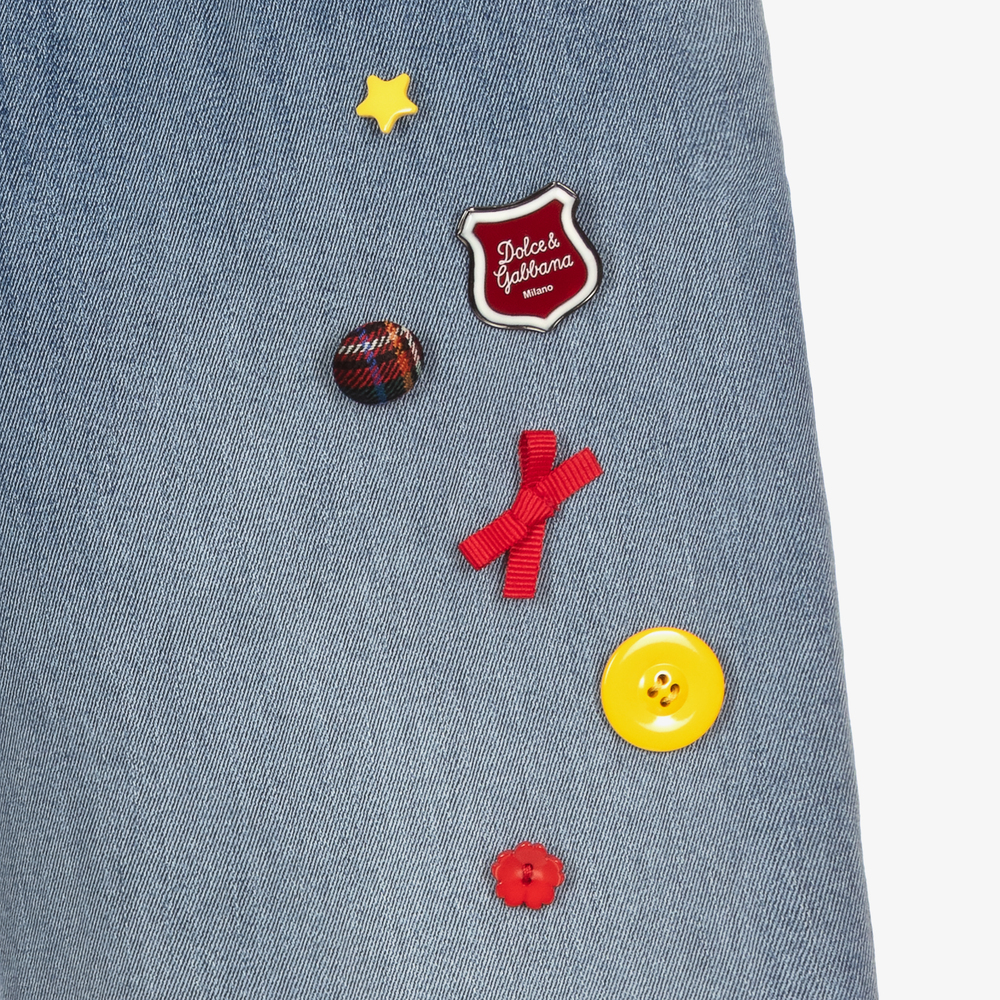 Dolce & Gabbana-Джинсы с аппликацией для подростков | Childrensalon Outlet