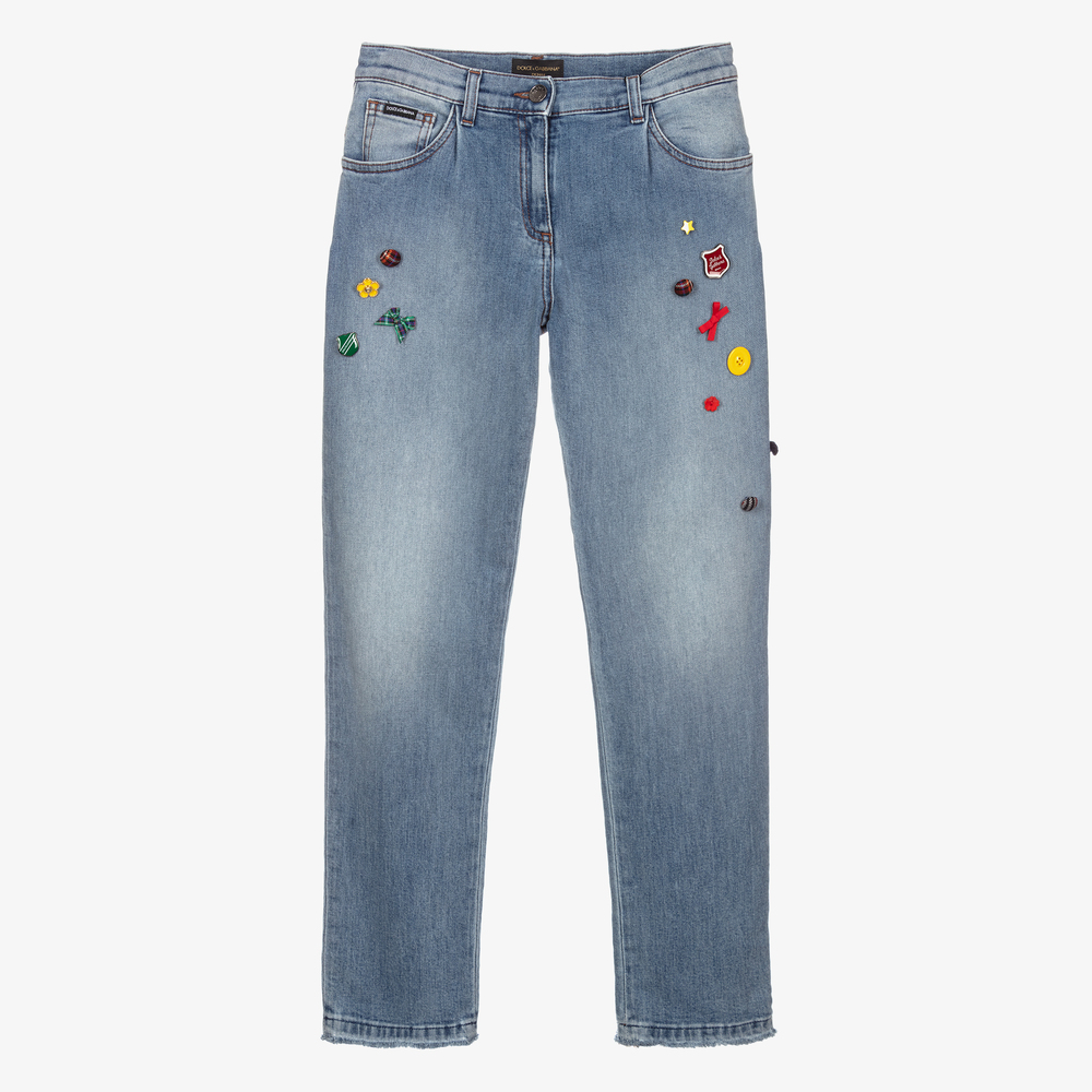 Dolce & Gabbana - Teen Girls Appliqué Jeans  | Childrensalon
