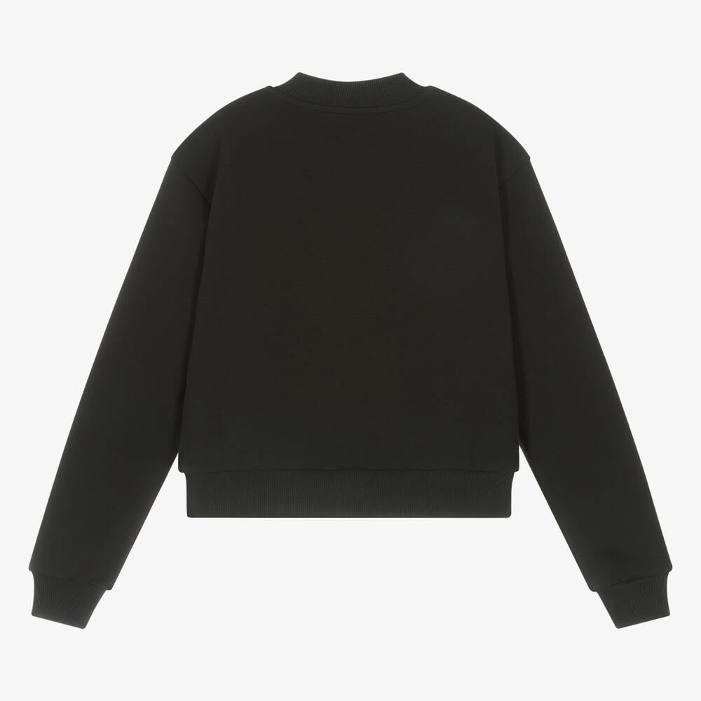 Dolce & Gabbana-Teen Girls Black Cotton Sweatshirt | Childrensalon Outlet