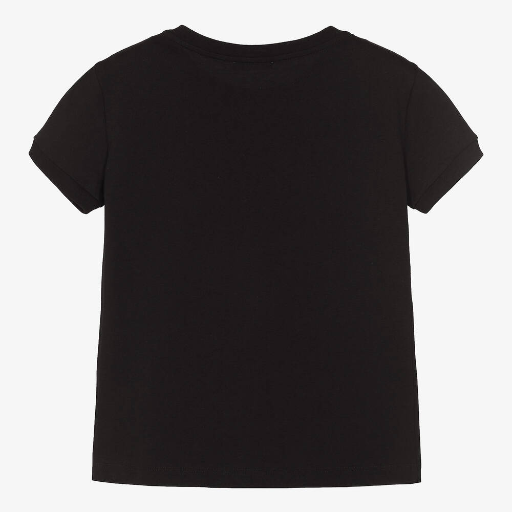 Dolce & Gabbana-Teen Girls Black DG Rhinestone T-Shirt | Childrensalon Outlet