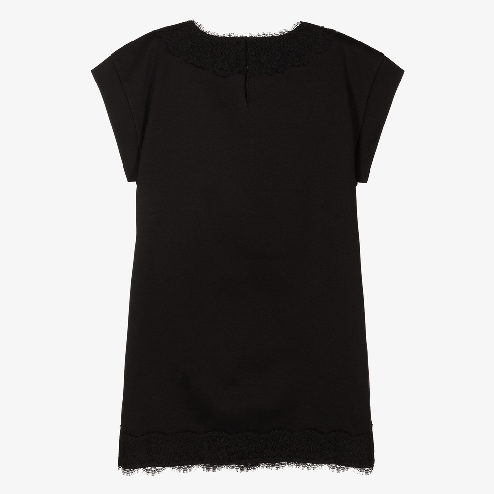 Dolce & Gabbana-Teen Girls Black Lace Dress  | Childrensalon Outlet