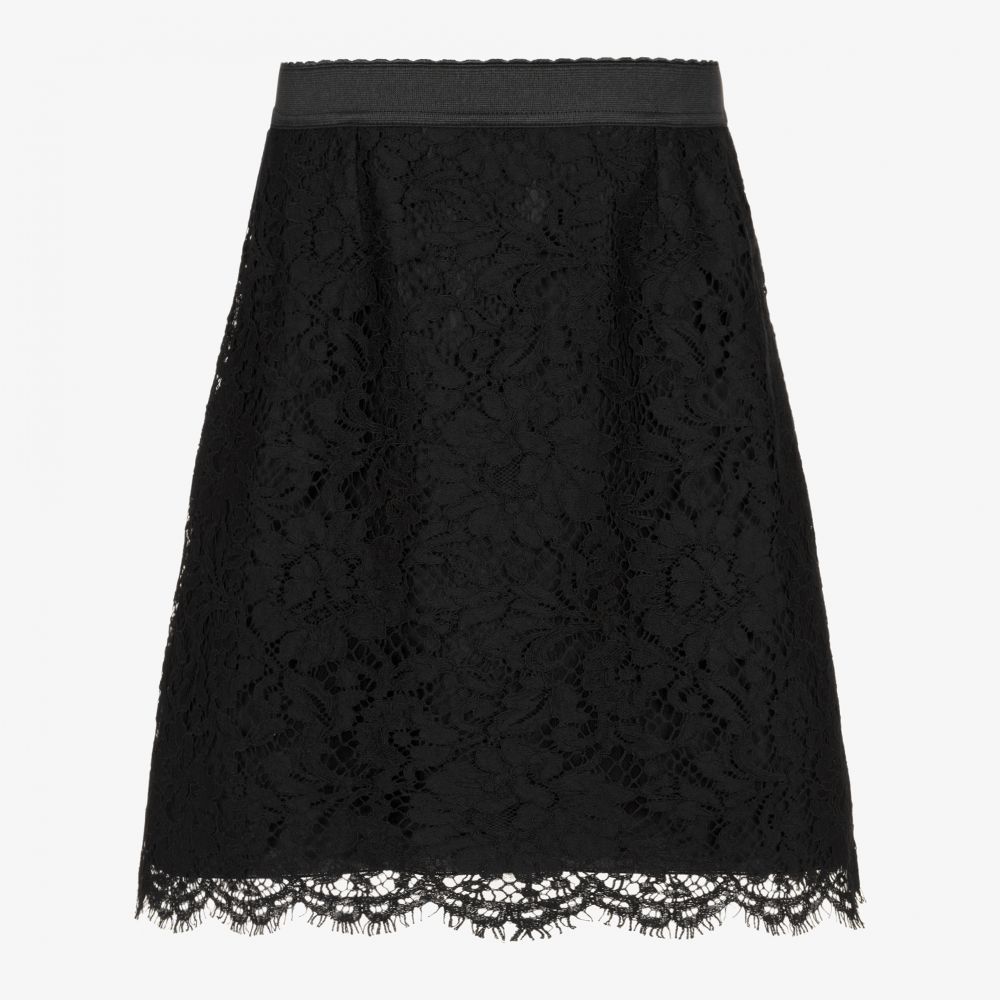 Dolce & Gabbana - Черная кружевная юбка для подростков  | Childrensalon