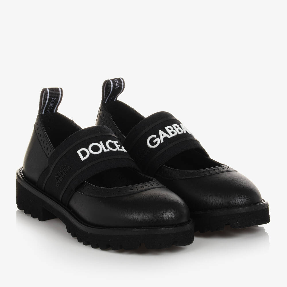 Dolce & Gabbana - Schwarze Teen Lederschuhe | Childrensalon