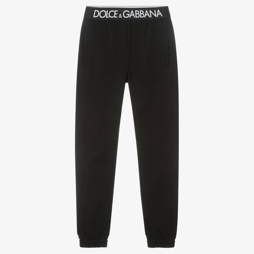 Dolce & Gabbana - جوغرز تينز بناتي قطن لون أسود | Childrensalon