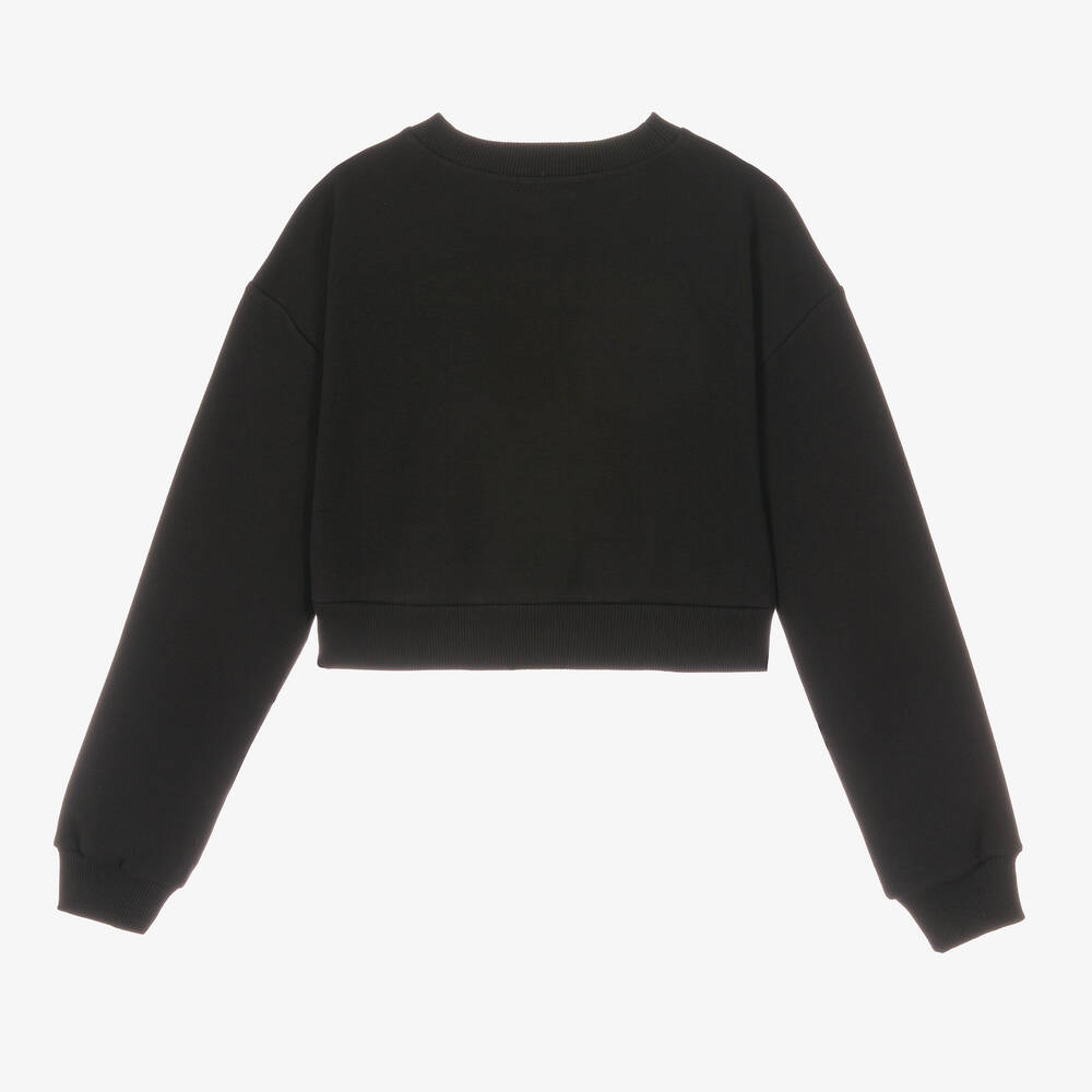 Dolce & Gabbana-Teen Girls Black Logo Sweatshirt | Childrensalon Outlet