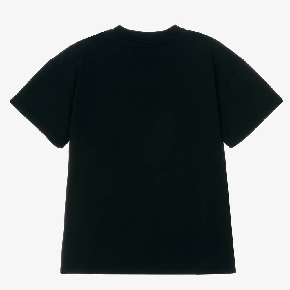 Dolce & Gabbana-تيشيرت تينز بناتي قطن لون أسود | Childrensalon Outlet