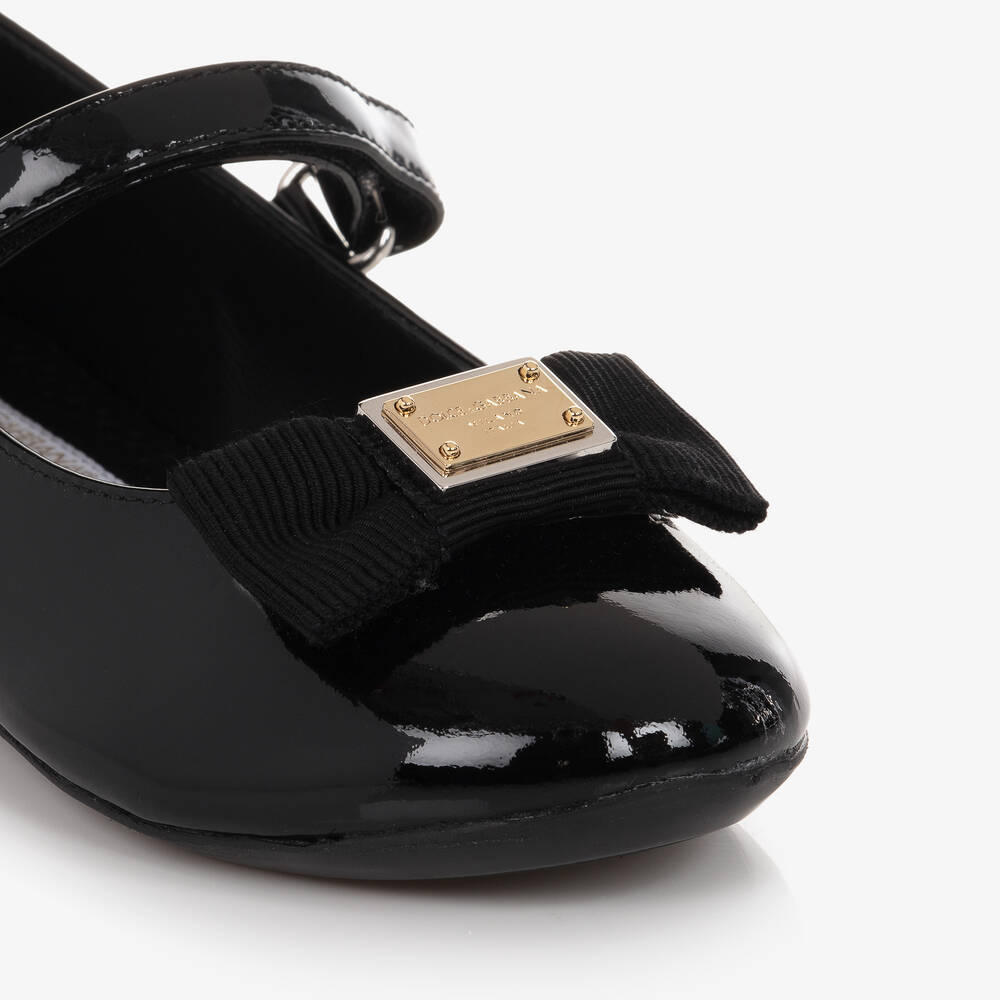 Dolce & Gabbana-Teen Girls Black Patent Leather Shoes | Childrensalon Outlet