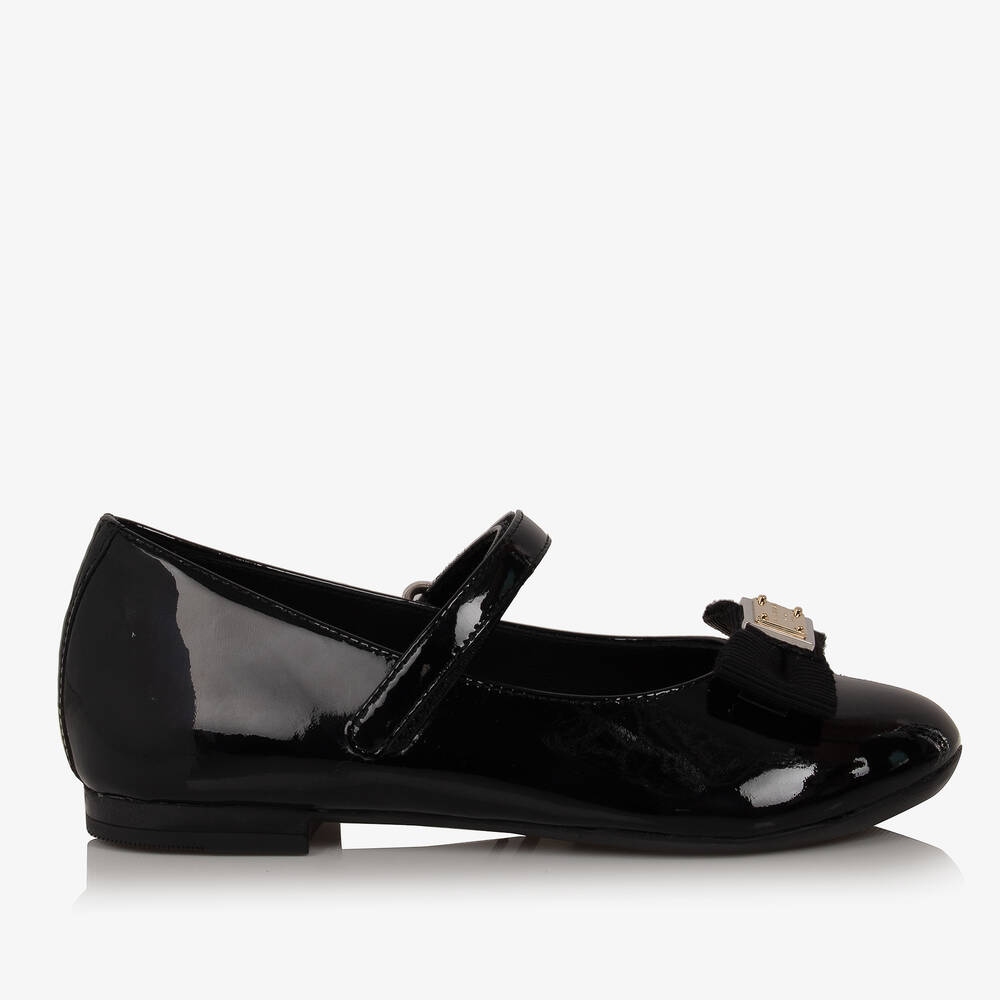 Dolce & Gabbana-Teen Girls Black Patent Leather Shoes | Childrensalon Outlet
