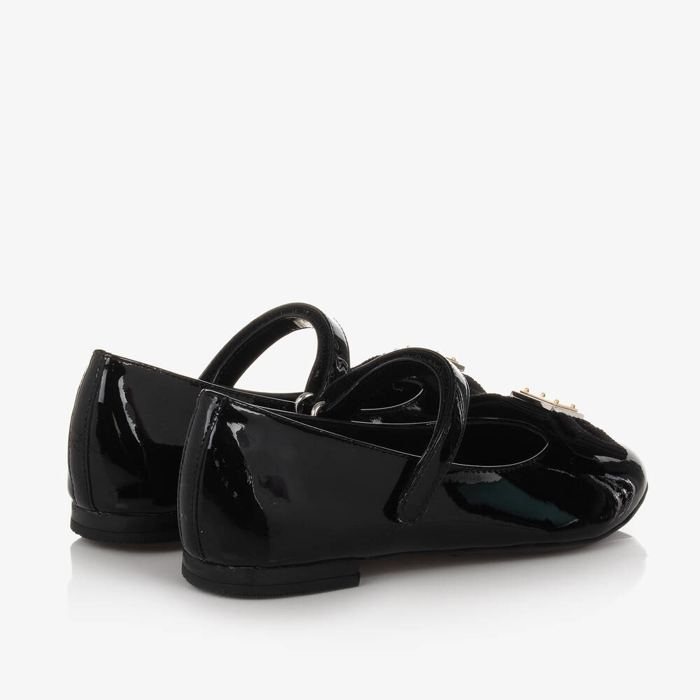 Dolce & Gabbana-Teen Girls Black Patent Leather Shoes | Childrensalon Outlet