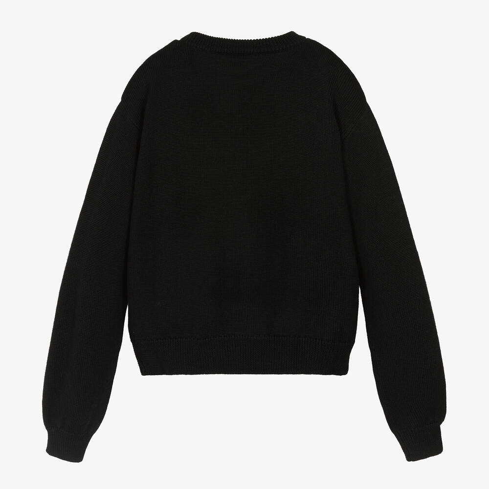 Dolce Gabbana Teen Girls Black Pink Slogan Sweater