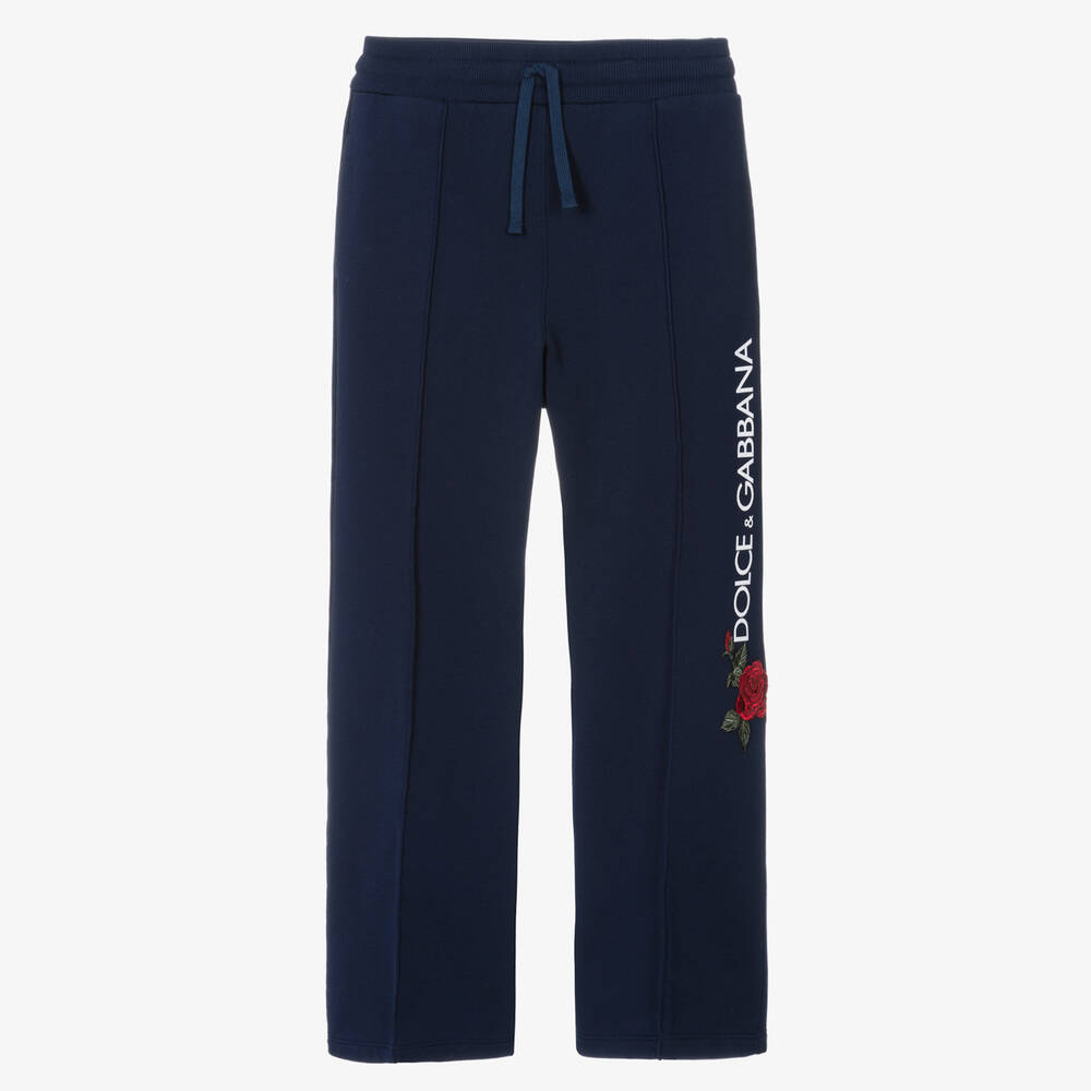 Dolce & Gabbana - Pantalon de jogging bleu en coton | Childrensalon