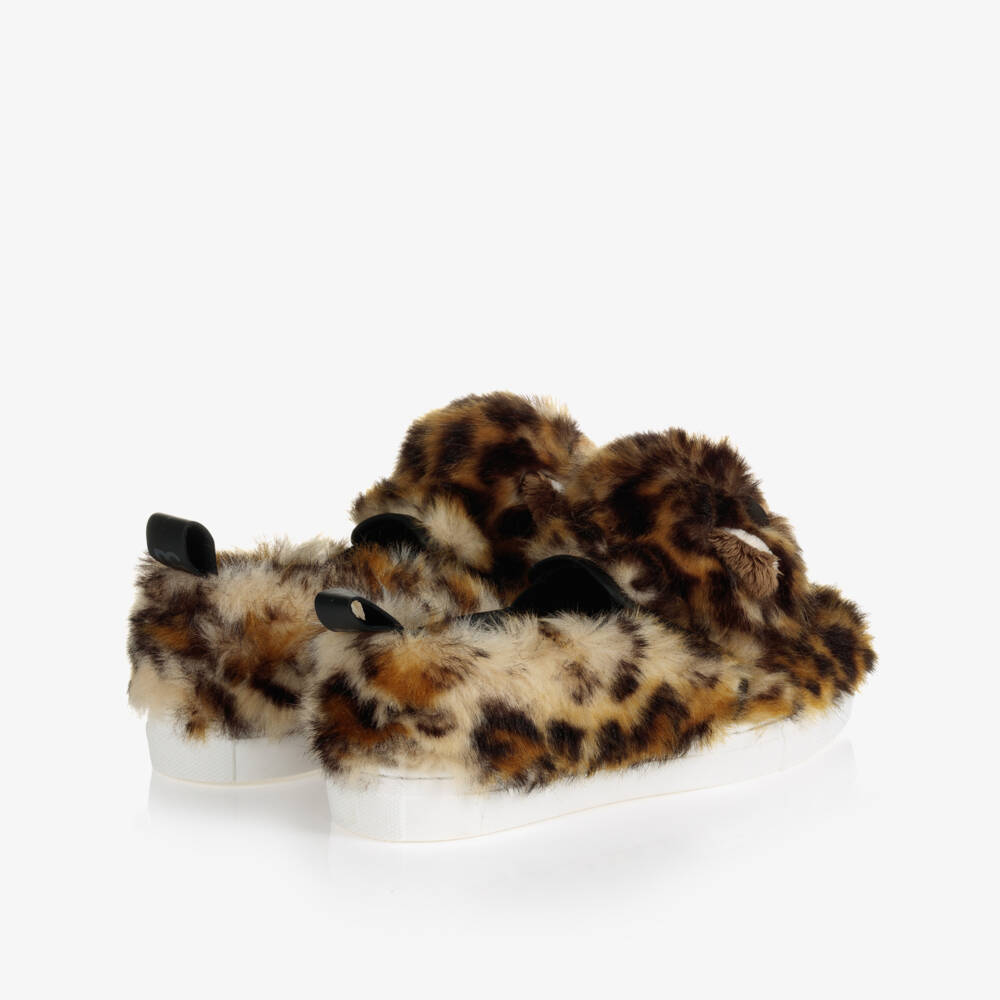 Dolce & Gabbana-Teen Girls Faux Fur Trainers | Childrensalon Outlet
