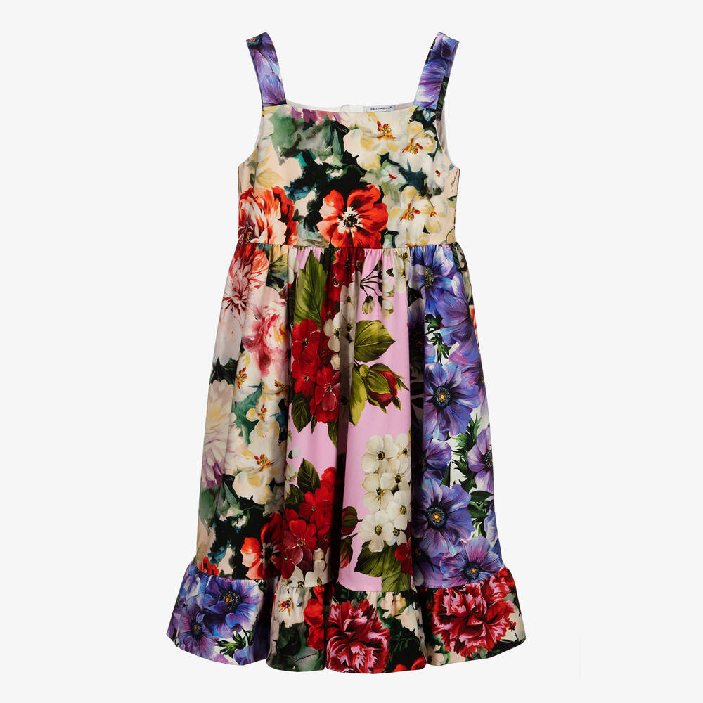 Dolce & Gabbana - Teen Girls Floral Midi Dress | Childrensalon