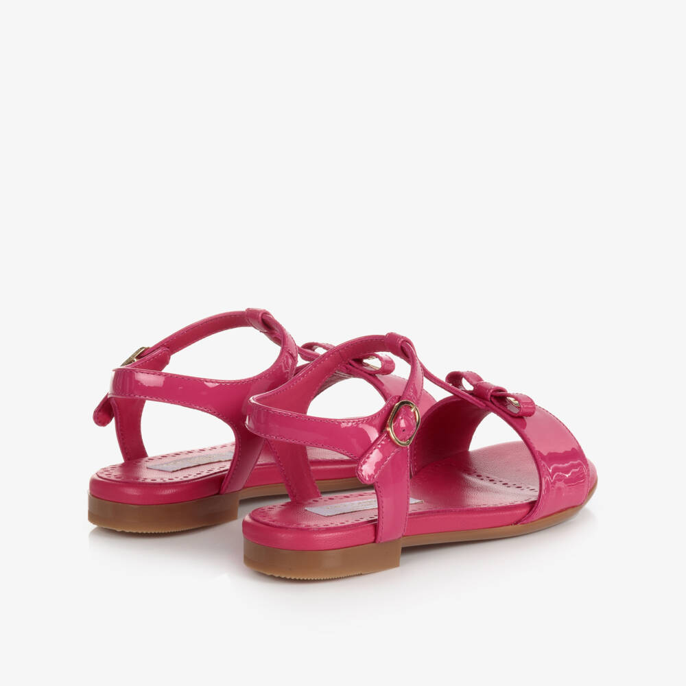 Dolce & Gabbana-Teen Girls Fuchsia Pink Patent Sandals | Childrensalon Outlet