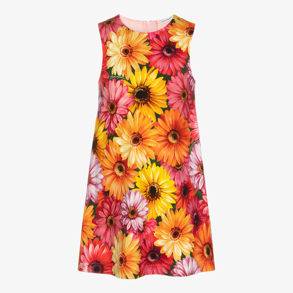 Dolce & Gabbana - Teen Kleid mit Gerbera-Print  | Childrensalon