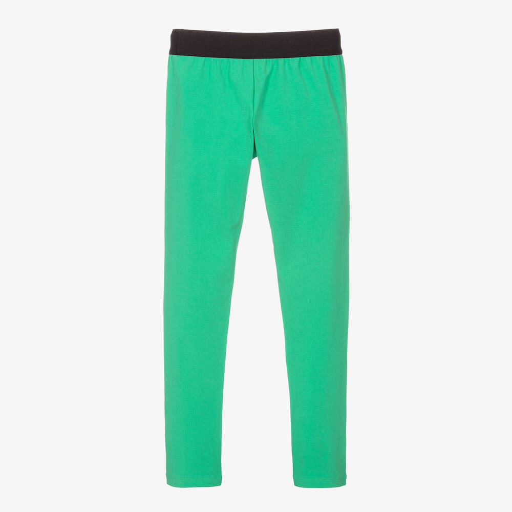 Dolce & Gabbana-ليغنغز تينز بناتي قطن جيرسي لون أخضر | Childrensalon Outlet