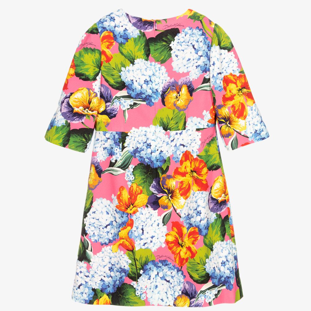 Dolce & Gabbana-Платье с гортензиями для девочек-подростков | Childrensalon Outlet