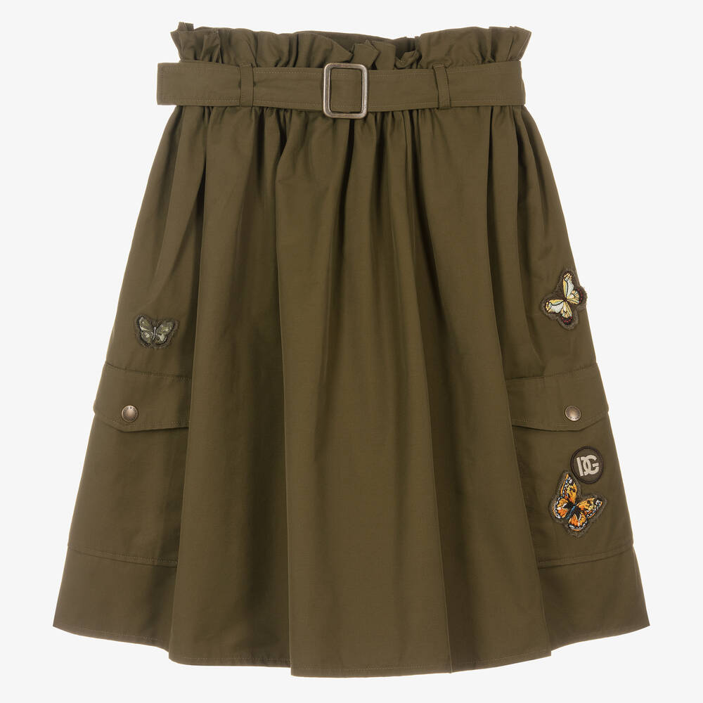 Dolce & Gabbana - Teen Girls Khaki Cargo Skirt  | Childrensalon