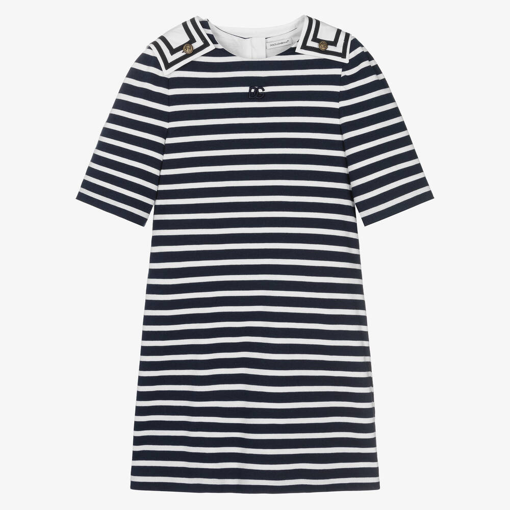 Dolce & Gabbana-Teen Girls Logo Sailor Dress  | Childrensalon Outlet