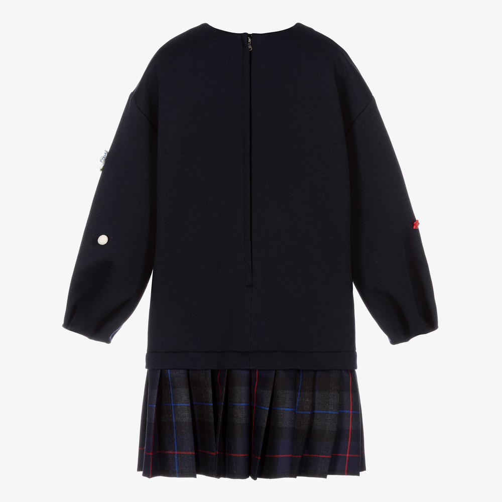Dolce & Gabbana-Teen Girls Navy Blue Dress  | Childrensalon Outlet