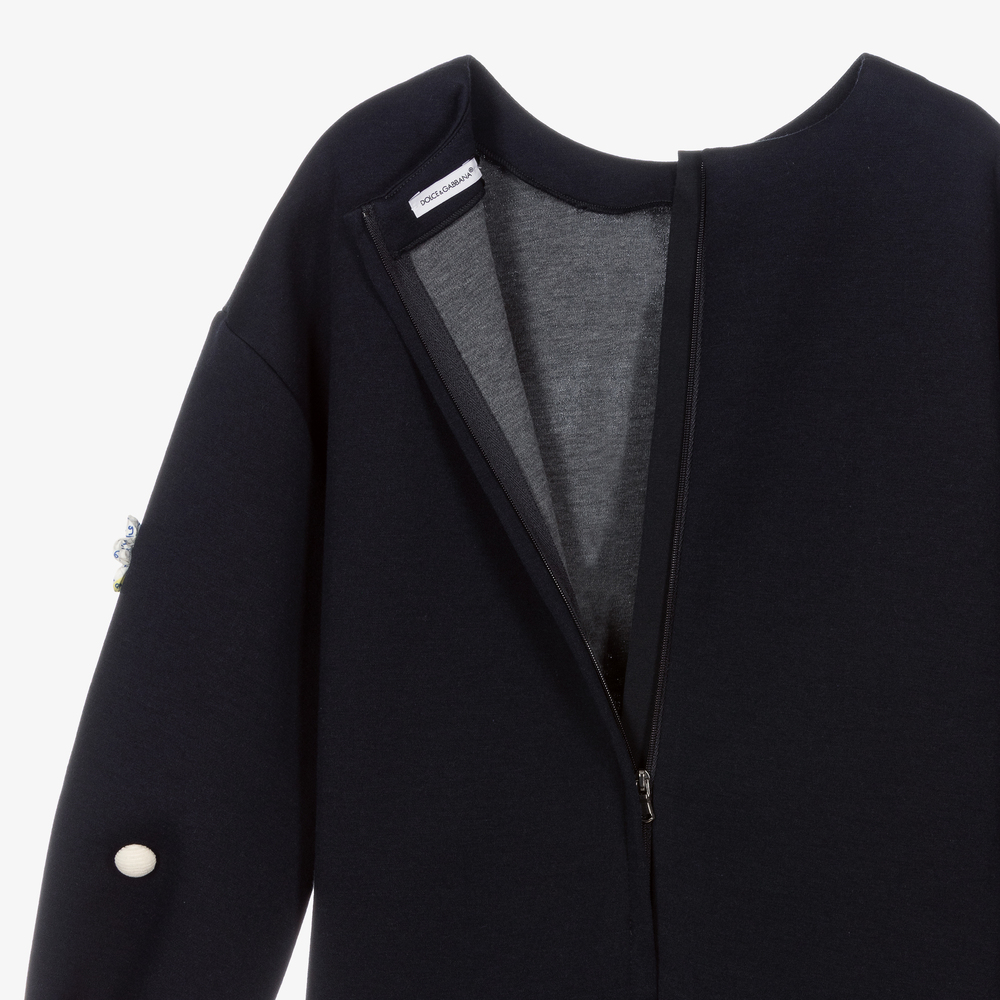 Dolce & Gabbana-Teen Girls Navy Blue Dress  | Childrensalon Outlet