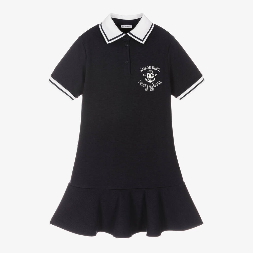 Dolce & Gabbana - Navyblaues Teen Polokleid (M) | Childrensalon