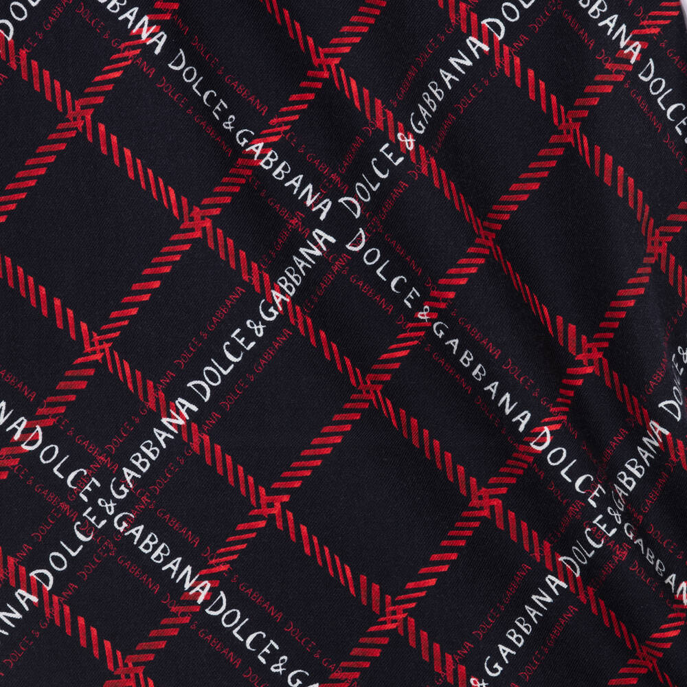 Dolce & Gabbana-Сине-белое хлопковое платье | Childrensalon Outlet