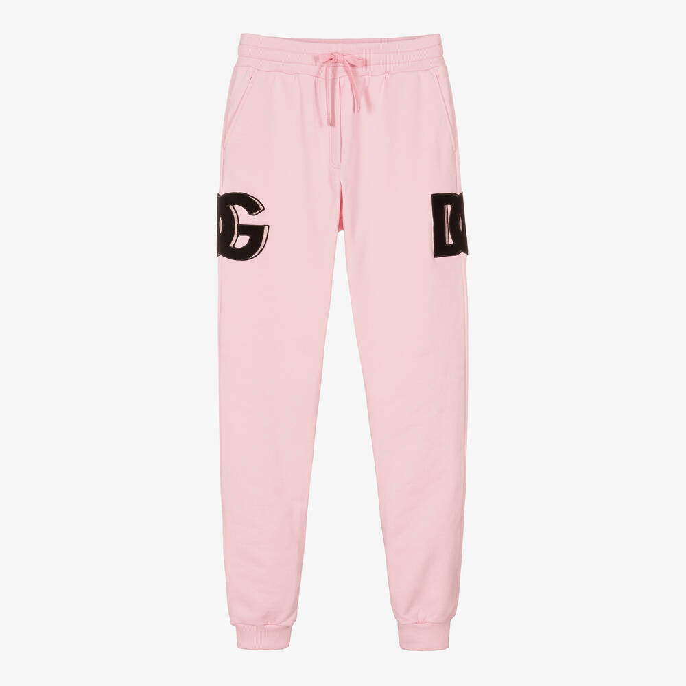 Dolce & Gabbana - Teen Girls Pink DG Logo Joggers | Childrensalon