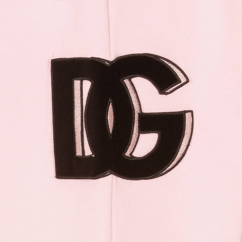 Dolce & Gabbana-Teen Girls Pink DG Logo Joggers | Childrensalon Outlet