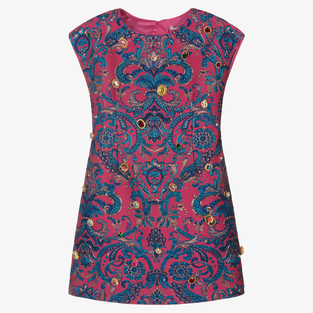 Dolce & Gabbana - Rosa Teen Jacquard-Kleid (M) | Childrensalon