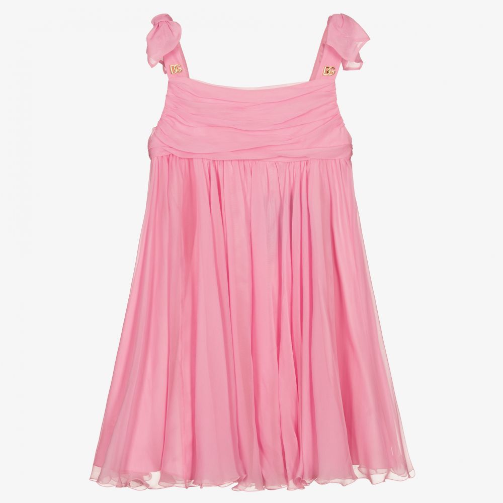 Dolce & Gabbana - Teen Girls Pink Silk Dress  | Childrensalon