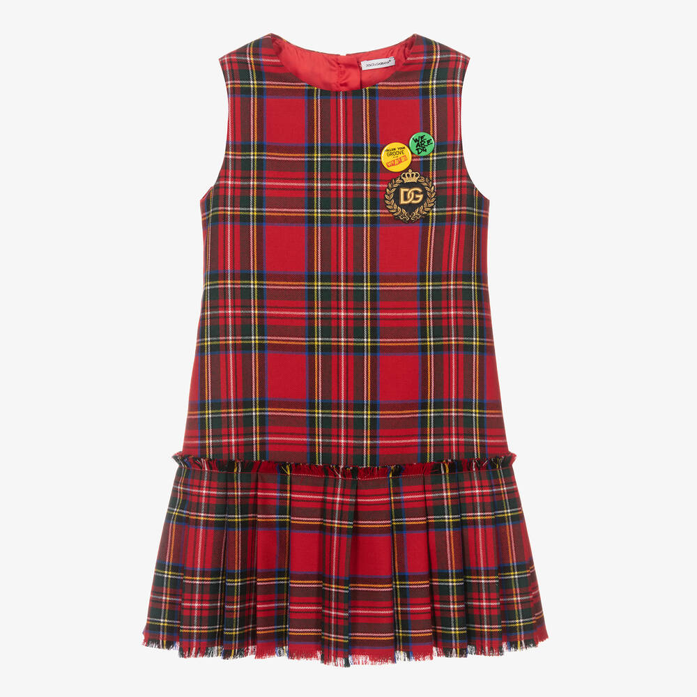 Dolce & Gabbana - Teen Girls Red Check Dress  | Childrensalon