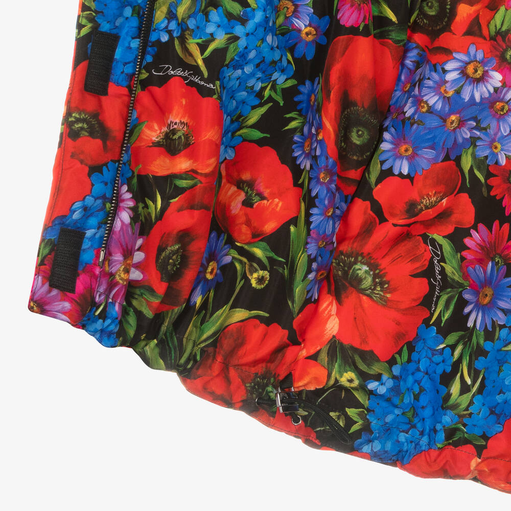 Red flower jacket top