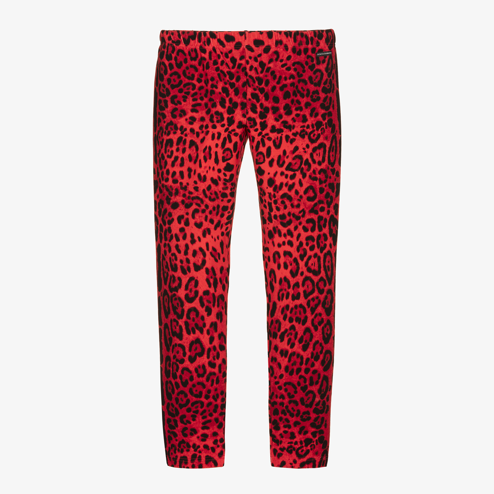 Dolce & Gabbana-Teen Girls Red Leggings  | Childrensalon Outlet