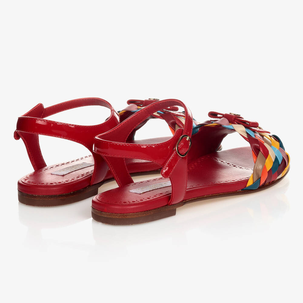 Dolce & Gabbana-Teen Girls Red Logo Sandals | Childrensalon Outlet