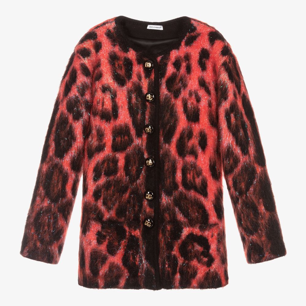 Dolce & Gabbana - Teen Girls Red Mohair Cardigan | Childrensalon