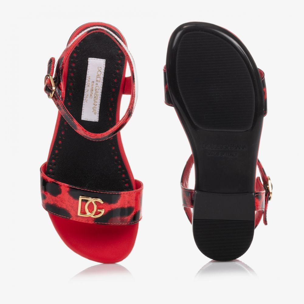 Dolce & Gabbana-Красные сандалии для подростков | Childrensalon Outlet
