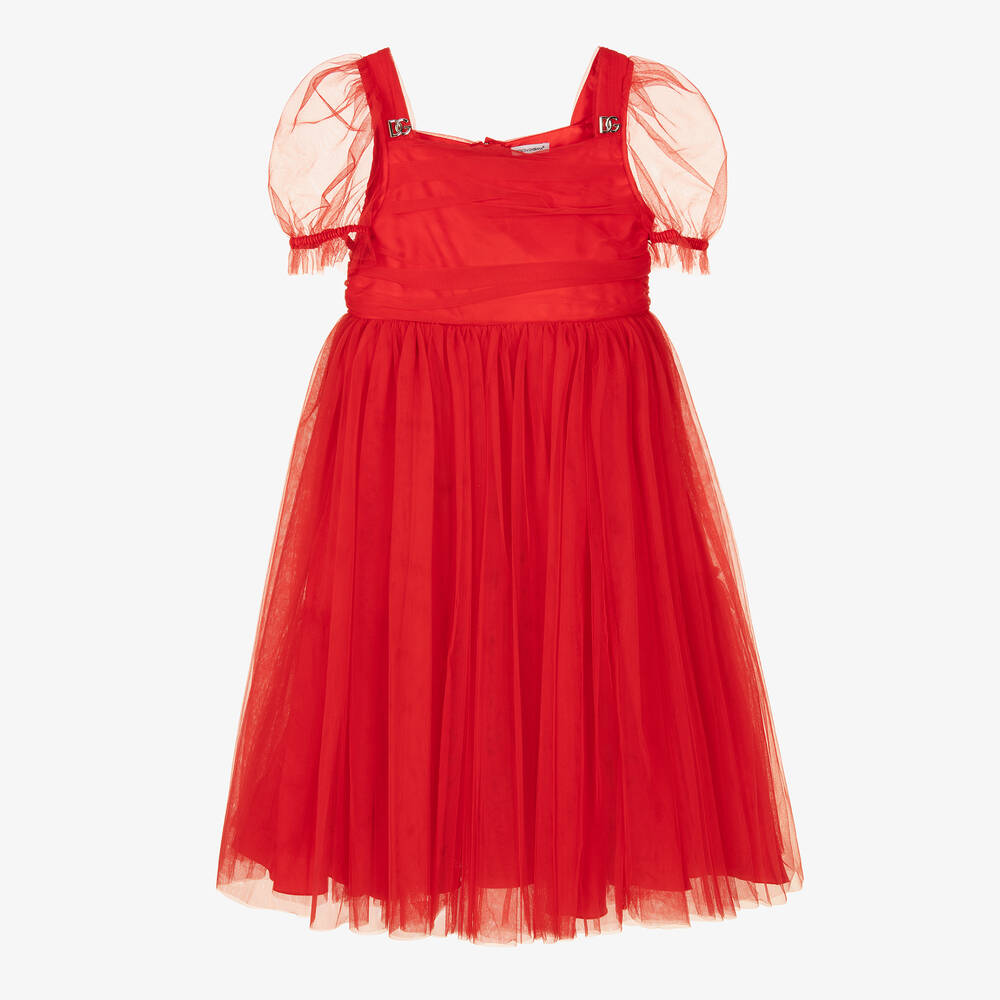 Dolce & Gabbana - Teen Girls Red Tulle Dress | Childrensalon