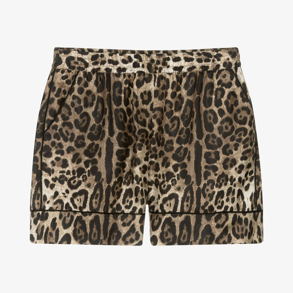 Dolce & Gabbana - Teen Leoparden-Seidenshorts | Childrensalon